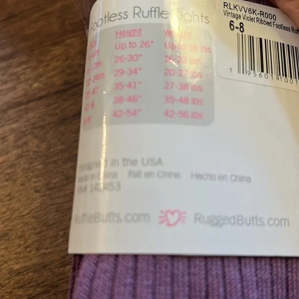 Ruffle Butts Footless Ruffle Tights - Purple